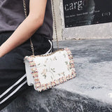 Women Shoulder Crossbody Bags Leather Lock Flap Handbag Chain Lady
