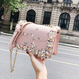 Women Shoulder Crossbody Bags Leather Lock Flap Handbag Chain Lady