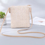 Women Straw Bag Rattan Woven Tote Purse Crossbody Messenger Bag Plait