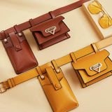 Women Leather Waist Bag Crossbody Pack Hip Belt Phone Pouch Purse