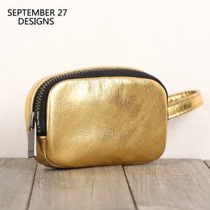 Women Leather Car Key Case Zipper Wallet