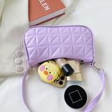 Women's Checkered PU Leather Shoulder Bag