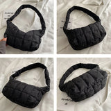 Cloud Shoulder Bag Pleated Rhombus Handbag