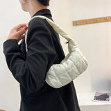 Cloud Shoulder Bag Pleated Rhombus Handbag