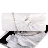 Bridal Rhinestone Chain Clutch Bag Evening Handbag