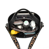 Women's Bucket Bag with Wide Shoulder Strap