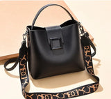 Women's Bucket Bag with Wide Shoulder Strap