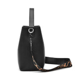 Women's Bucket Bag with Wide Shoulder Strap