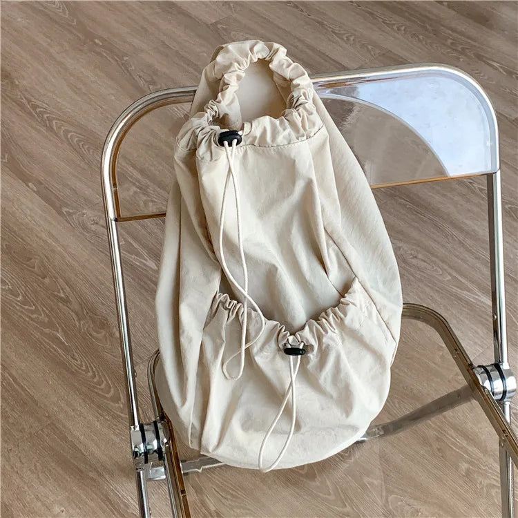 Waterproof Nylon Bucket Bag Lightweight Crossbody Handbag