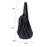 Waterproof Nylon Bucket Bag Lightweight Crossbody Handbag