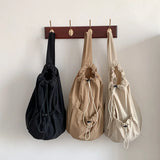 Waterproof Nylon Bucket Bag Lightweight Crossbody Handbag