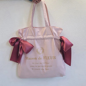 Girls Shoulder Bag with Bow Handbag Student Bookbag Tote Schoolbag