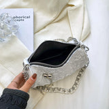 Women's Cylinder Shoulder Bag Love Small Messenger Metal Chain Wallet