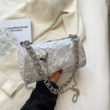 Women's Cylinder Shoulder Bag Love Small Messenger Metal Chain Wallet