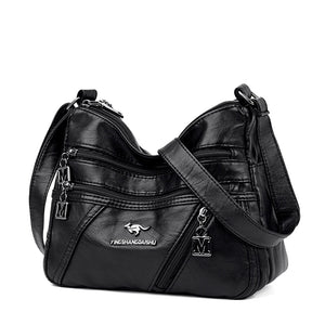 Women's High Leather Underarm Bag Anti Theft Shoulder Bag