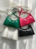 Women's Pu Leather Shoulder Bags Bright Top Handle Female Bags