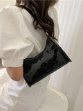 Women's Pu Leather Shoulder Bags Bright Top Handle Female Bags