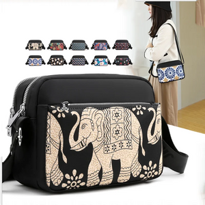 Women's Nylon Print Shoulder Messenger Bags Lovely Small Square Bags