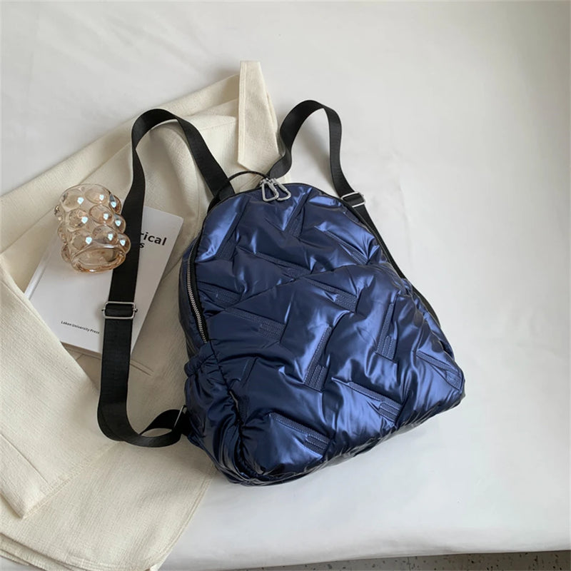 Women's Winter Striped Backpack for School Teenagers