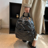 Women's Winter Striped Backpack for School Teenagers