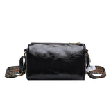 Colorful Embroidery Shoulder Strap Pillow Bag Crossbody Boston Cylinder Bags
