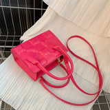 Zipper Pressure Flowers Large Capacity Handbag