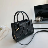 Zipper Pressure Flowers Large Capacity Handbag