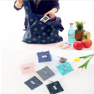 Green Shopping Bag Tote Folding Pouch Handbag