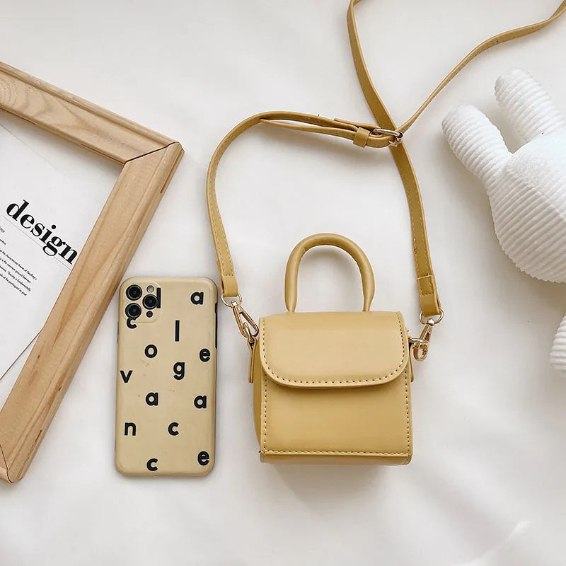 Solid Handheld Small Square Bag for Children
