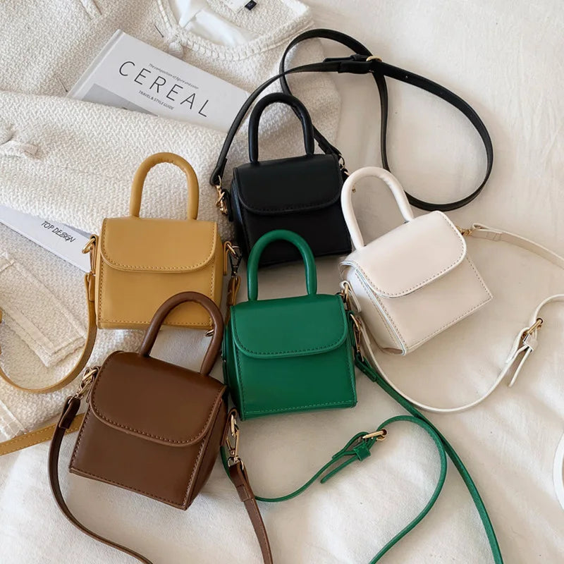 Solid Handheld Small Square Bag for Children