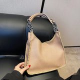 Fashionable Leisure Tote Chain Daily PU Leather Women Shoulder Bags