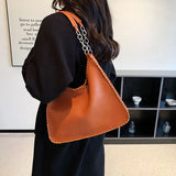 Fashionable Leisure Tote Chain Daily PU Leather Women Shoulder Bags