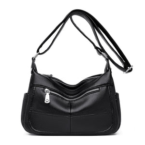 Fashionable Leather Work Shoulder Bag with Adjustable Strap