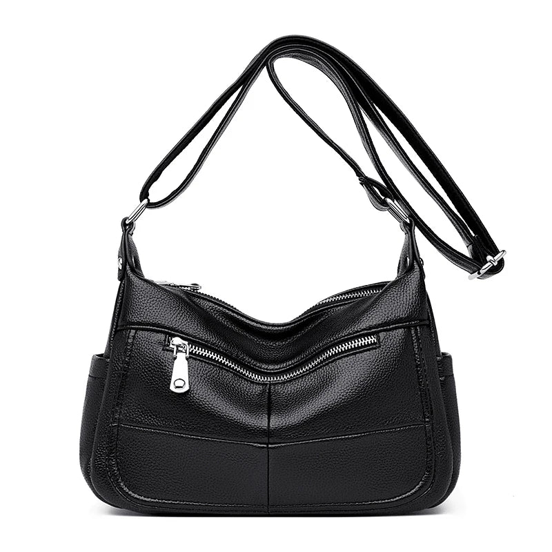 Fashionable Leather Work Shoulder Bag with Adjustable Strap