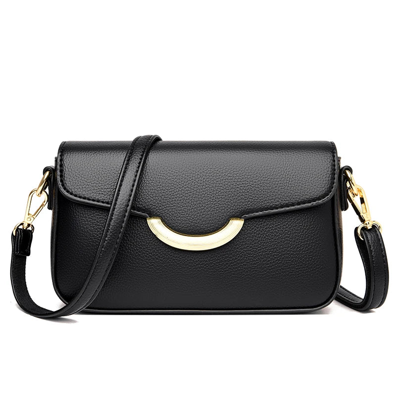 Stylish Women Leather Crossbody Bag High Capacity Work Handbags