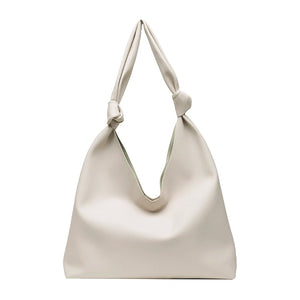 Stylish PU Leather Bucket Tote Shopping Bag High Capacity