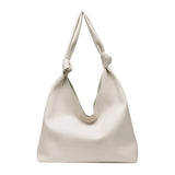 Stylish PU Leather Bucket Tote Shopping Bag High Capacity