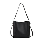 Fashionable Women Shoulder Bags Portable Bucket PU Leather