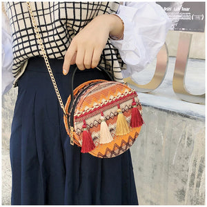 National Sugaret Small Round Bag Girl Chain Handheld