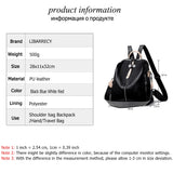 Stylish PU Leather Backpack for Women Solid Shoulder Bag