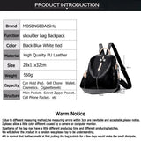 Stylish PU Leather Ladies Backpack Shoulder Bag