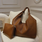 Fashionable Women Shoulder Bags Top PU Leather High Capacity Shopping