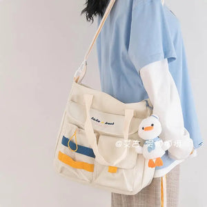 Female Casual Nylon Shoulder Bag Woman's Diagonal Straddle Totes