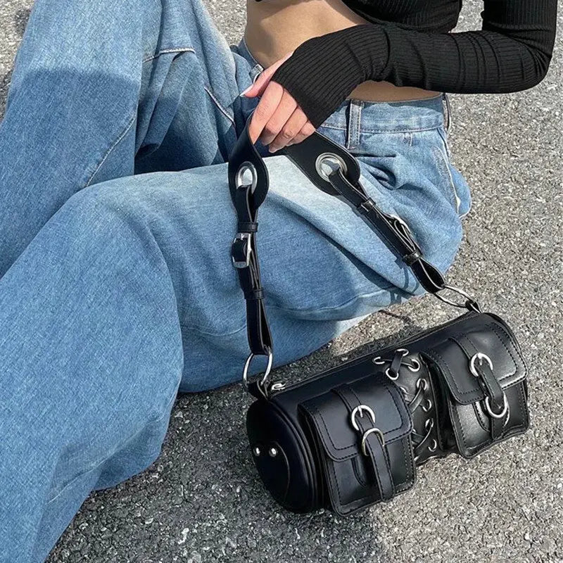 Dark Spice Girl Underarm Bag Senior Texture Strap Crossbody Bag