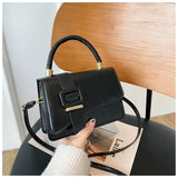 Female Handbags Buckle Crossbody Bag One Shoulder Small Square Bag