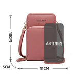 Women's Touch Screen Phone Bag Large Capacity Soft Leather Shoulder Wallet
