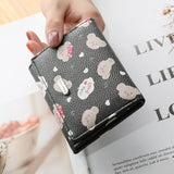 Cute Bear Cartoon Short Wallet for Students