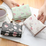 Cute Bear Cartoon Short Wallet for Students