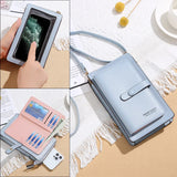 Women Touch Screen Mobile Phone Bag Crossbody Wallet