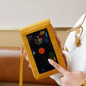 Women's Transparent Touch Screen Phone Bag
